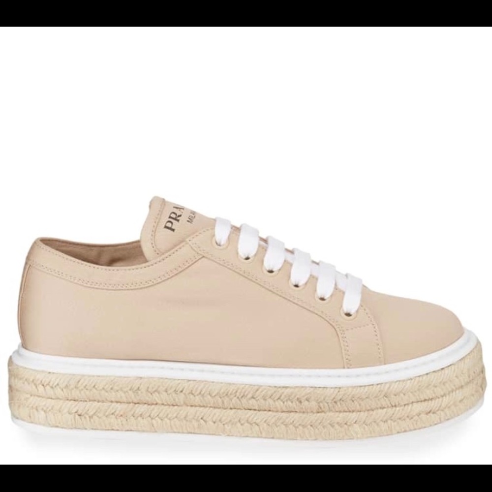 Prada Canvas Platform Espadrille Sneakers - Picture 2 of 3